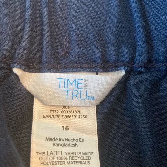 Time and Tru brushed twill trousers w/ elastic high waist Annie Hall vibes - Picture 6 of 8